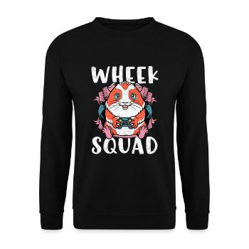 Cochon d’Inde Squad Drôle Wheek Pet - Sweat-shirt Unisexe - noir - Devant - Alina (178cm) & Michal (187cm)