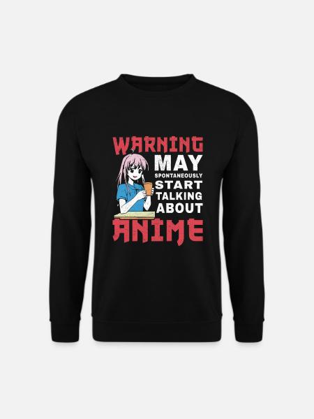 Citation d’anime Anime drôle Parler d’anime - Sweat-shirt Unisexe - noir