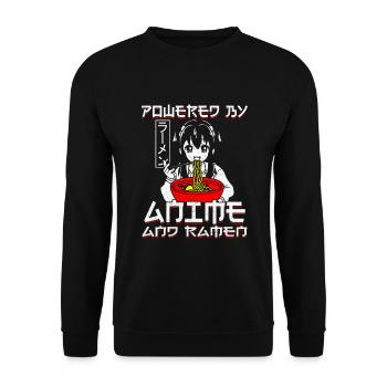 Anime & Ramen Ramen Anime Merchandise Gift - Unisex Sweatshirt - black - Front - Alina (178cm) & Michal (187cm)