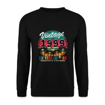 Vintage 1999 birthday - retro 1999 - Unisex Sweatshirt - black - Front - Alina (178cm) & Michal (187cm)