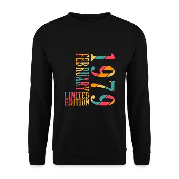 Février 1979 Jubilé 1979 Légendes Février - Sweat-shirt Unisexe - noir - Devant - Alina (178cm) & Michal (187cm)