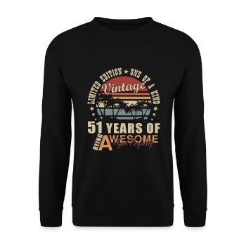 51 Birthday 51 Year Old Man 51 Years Legend 51 - Unisex Sweatshirt - black - Front - Alina (178cm) & Michal (187cm)