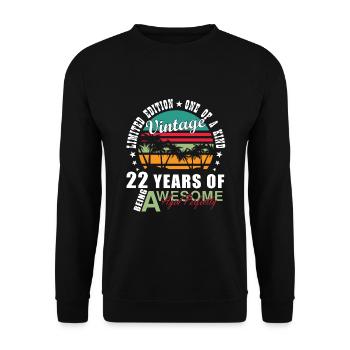 22 Geburtstag 22 Jahre Mann 22 jahre legende 22 - Unisex Pullover - Schwarz - Vorne - Alina (178cm) & Michal (187cm)