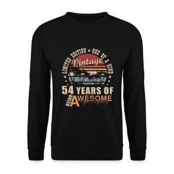 54th Birthday Gift Gift Idea 54 Years 1970 - Unisex Sweatshirt - black - Front - Alina (178cm) & Michal (187cm)