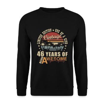 46 Years Birthday Gift 46 Years - Unisex Sweatshirt - black - Front - Alina (178cm) & Michal (187cm)