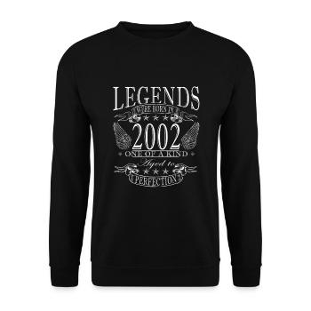 Légende 2002 - Année 2002 - Année 2002 - Sweat-shirt Unisexe - noir - Devant - Alina (178cm) & Michal (187cm)