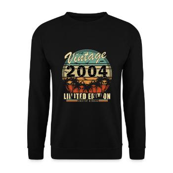 Vintage 2004 - 20 Jahre Limited Edition - Unisex Pullover - Schwarz - Vorne - Alina (178cm) & Michal (187cm)