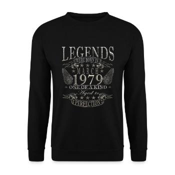 Mars 1979 Jubilé 1979 Marche des légendes - Sweat-shirt Unisexe - noir - Devant - Alina (178cm) & Michal (187cm)