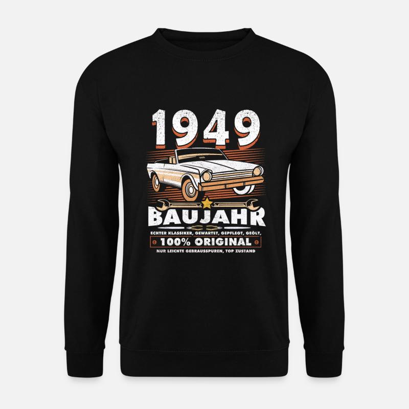 Oldtimer Baujahr 1949 Jahrgang Geburtstag Geschenk - Unisex Pullover - Schwarz