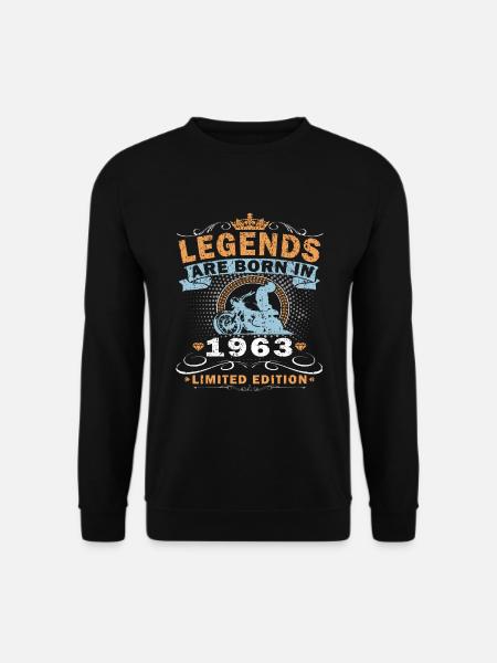 Vintage Motorrad 1963 Retro Geburtstagsgeschenk 61 - Unisex Pullover - Schwarz