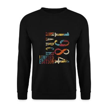 March 1984 March Jubilee March 1984 - Unisex Sweatshirt - black - Front - Alina (178cm) & Michal (187cm)