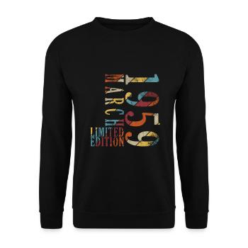 March 1959 March Anniversary March 1959 - Unisex Sweatshirt - black - Front - Alina (178cm) & Michal (187cm)
