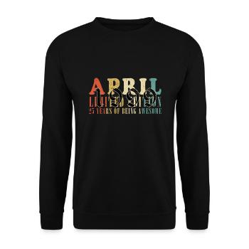 April 1999 April Geburtstag 1999 April Original - Unisex Pullover - Schwarz - Vorne - Alina (178cm) & Michal (187cm)