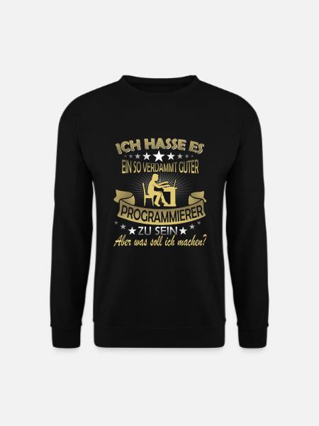 Lustiger Spruch Programmieren Programmier - Unisex Pullover - Schwarz