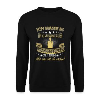 Infirmière infirmière disant profession cadeau - Sweat-shirt Unisexe - noir - Devant - Alina (178cm) & Michal (187cm)