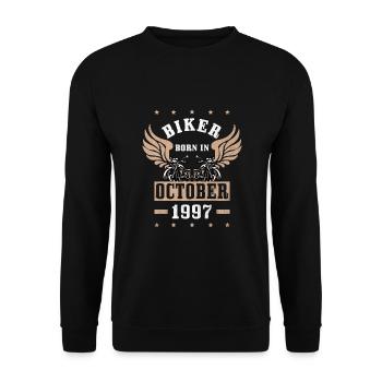 Vintage October 1997 27th Anniversary - Unisex Sweatshirt - black - Front - Alina (178cm) & Michal (187cm)