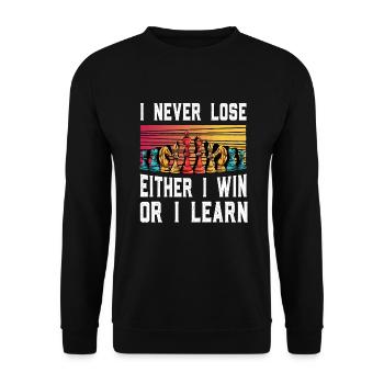 Schach Spruch lustig - Unisex Pullover - Schwarz - Vorne - Alina (178cm) & Michal (187cm)