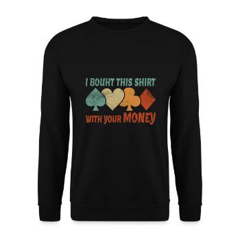 Poker Poker Jetons Poker Dire Drôle Cadeau - Sweat-shirt Unisexe - noir - Devant - Alina (178cm) & Michal (187cm)