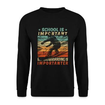 Lunettes de ski Scolaire Enfants Freestyle Snowboard - Sweat-shirt Unisexe - noir - Devant - Alina (178cm) & Michal (187cm)