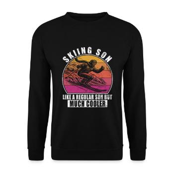 Ski Sohn Legende - Unisex Pullover - Schwarz - Vorne - Alina (178cm) & Michal (187cm)