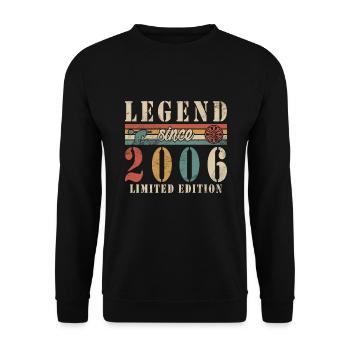 ÉDITION LIMITÉE 2006 FLÉCHETTES 18E ANNIVERSAIRE - Sweat-shirt Unisexe - noir - Devant - Alina (178cm) & Michal (187cm)