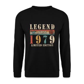 ÉDITION LIMITÉE 1979 FLÉCHETTES 45E ANNIVERSAIRE - Sweat-shirt Unisexe - noir - Devant - Alina (178cm) & Michal (187cm)