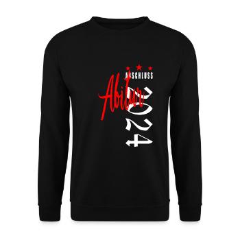 Abitur 2024 - Unisex Pullover - Schwarz - Vorne - Alina (178cm) & Michal (187cm)