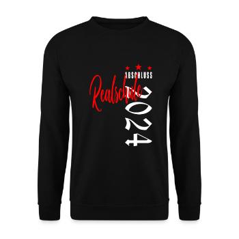 Realschule Abschluss 2024 Realschulabschluss 2024 - Unisex Pullover - Schwarz - Vorne - Alina (178cm) & Michal (187cm)