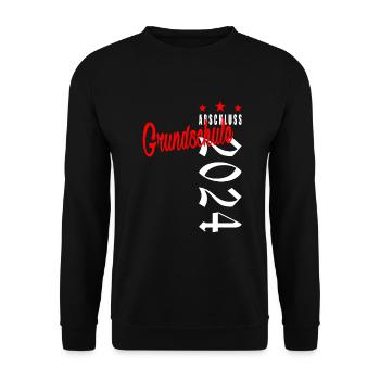 Abschluss 2024 Grundschule - Unisex Pullover - Schwarz - Vorne - Alina (178cm) & Michal (187cm)