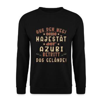 Azubi Spruch Lehrling Auszubildende Azubi - Unisex Pullover - Schwarz - Vorne - Alina (178cm) & Michal (187cm)