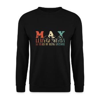 Mai 1969 Anniversaire Mai 1969 Cadeau 1969 Mai - Sweat-shirt Unisexe - noir - Devant - Alina (178cm) & Michal (187cm)