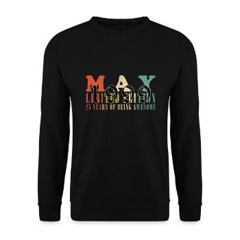 Mai 1999 Original mai 1999 cadeau d’anniversaire - Sweat-shirt Unisexe - noir - Devant - Alina (178cm) & Michal (187cm)