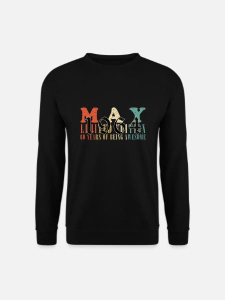 Mai 1964 Jahrgang Geburtstag Vintage Retro - Unisex Pullover - Schwarz