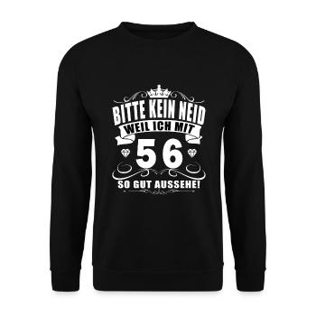 56 Geburtstag 56 Jahre Mann 56 jahre legende 56 - Unisex Pullover - Schwarz - Vorne - Alina (178cm) & Michal (187cm)