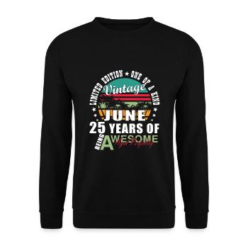 25e anniversaire 25 ans juin 1999 - Sweat-shirt Unisexe - noir - Devant - Alina (178cm) & Michal (187cm)