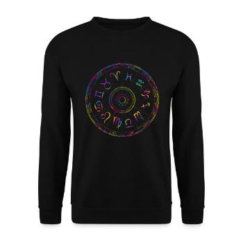 Zodiac Gyro Design - Unisex Sweatshirt - black - Front - Alina (178cm) & Michal (187cm)