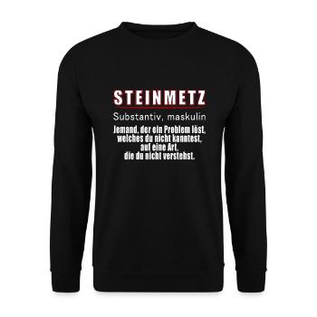 Steinmetz Definition - Unisex Pullover - Schwarz - Vorne - Alina (178cm) & Michal (187cm)