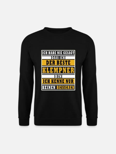 Der beste Klempner der Welt - Unisex Pullover - Schwarz