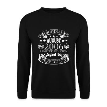 Août 2006 - Réalisé en août 2006 - Millésime 2006 - Sweat-shirt Unisexe - noir - Devant - Alina (178cm) & Michal (187cm)