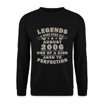 18ème anniversaire Original Août 2006 Millésime 2006 - Sweat-shirt Unisexe - noir - Devant - Alina (178cm) & Michal (187cm)