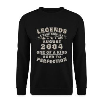 20ème Anniversaire Original Août 2004 Millésime 2004 - Sweat-shirt Unisexe - noir - Devant - Alina (178cm) & Michal (187cm)
