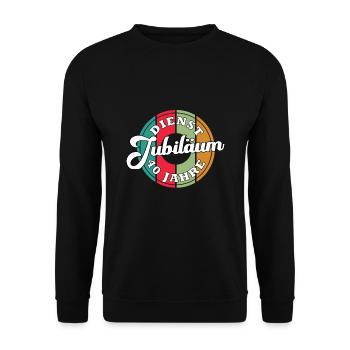 40 Jahre im Dienst 40 Jähriges Dienstjubiläum - Unisex Pullover - Schwarz - Vorne - Alina (178cm) & Michal (187cm)