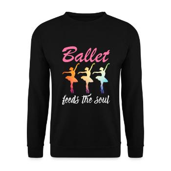 Le ballet nourrit l’âme Toll Ballet Soul Spirit - Sweat-shirt Unisexe - noir - Devant - Alina (178cm) & Michal (187cm)