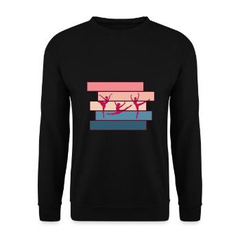 Ballet Frau Silhouette - Unisex Pullover - Schwarz - Vorne - Alina (178cm) & Michal (187cm)