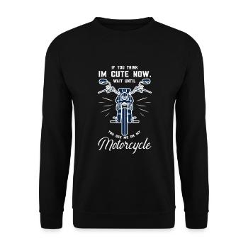 Moi sur ma moto - Biker Spruch - Sweat-shirt Unisexe - noir - Devant - Alina (178cm) & Michal (187cm)