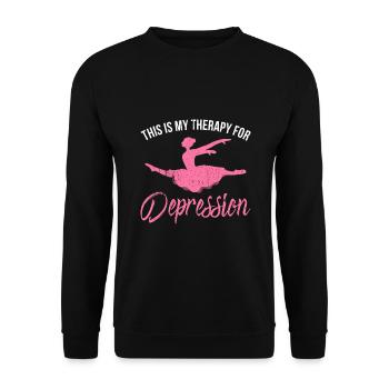 Dance Therapy | Dancer Dancer Dancing Class - Unisex Sweatshirt - black - Front - Alina (178cm) & Michal (187cm)