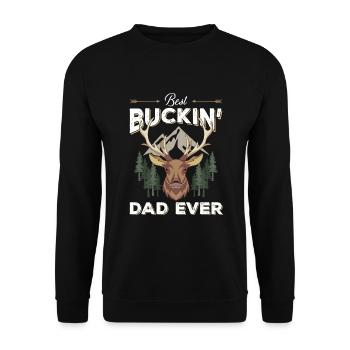 Huntsman's Salvation, Deer's Head, Hunting, Hunter - Unisex Sweatshirt - black - Front - Alina (178cm) & Michal (187cm)