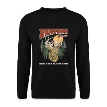 Hunting season - Unisex Sweatshirt - black - Front - Alina (178cm) & Michal (187cm)