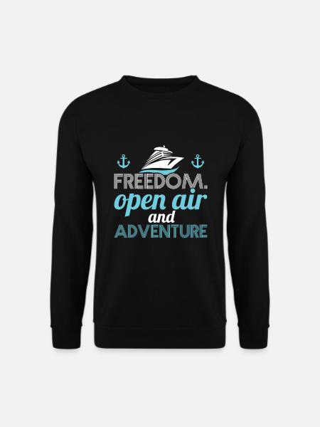 Sailing Sail Anchor Anchor Sailing Sailing Ship Boat - Unisex Sweatshirt - black