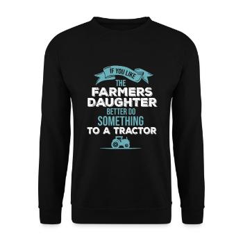 Traktor Schrauber Landmaschinen Mechaniker - Unisex Pullover - Schwarz - Vorne - Alina (178cm) & Michal (187cm)